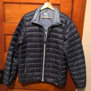 Men’s blue REI Co-op 650 Down Jacket
